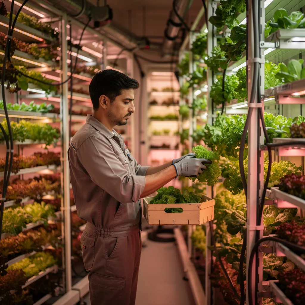 Exploitation des fermes verticales